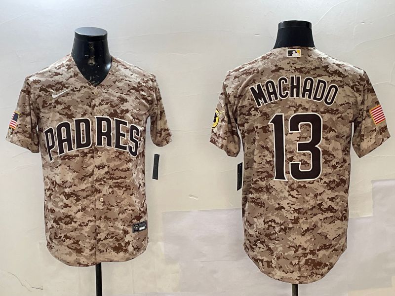 Men San Diego Padres #13 Machado Camo Game 2025 Nike MLB Jersey style 10->san diego padres->MLB Jersey